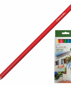 Карандаши цветные профессиональные «Сонет», 12 цветов, в картонная упаковка с европодвесом, 13141432
