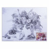 Холст на картоне с контуром BRAUBERG ART «CLASSIC», «Цветы», 30х40 см, грунтованный, 100% хлопок, 190625