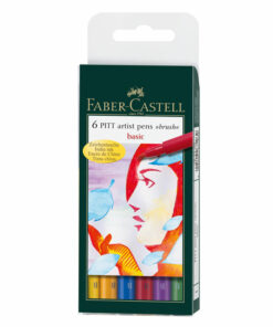 Набор капиллярных ручек Faber-Castell «Pitt Artist Pen Brush Basic» ассорти,6шт.,пласт. уп., европ.