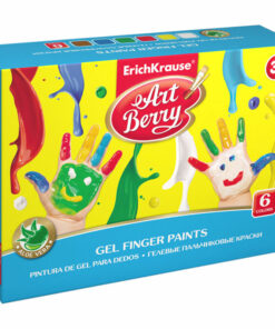 Краски пальчиковые ArtBerry, 06 цветов, 210г, с алоэ вера, картон