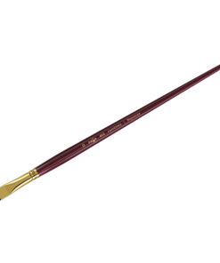 Кисть художественная, синтетика бордовая, Гамма «Вернисаж», плоская, длинная ручка №12