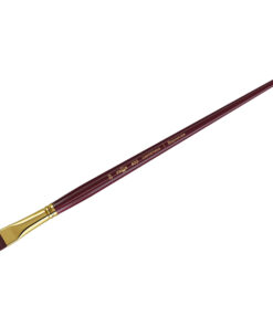 Кисть художественная, синтетика бордовая, Гамма «Вернисаж», плоская, длинная ручка №20