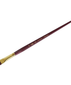 Кисть художественная, синтетика бордовая, Гамма «Вернисаж», плоская, длинная ручка №24