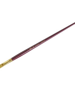 Кисть художественная, синтетика бордовая, Гамма «Вернисаж», плоскоовальная, длинная ручка №2