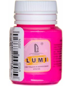 Акриловая светящаяся краска LuxLumi розовый люминесцентный 20 мл 20 мл