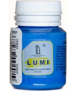 Акриловая светящаяся краска LuxLumi синий люминесцентный 20 мл